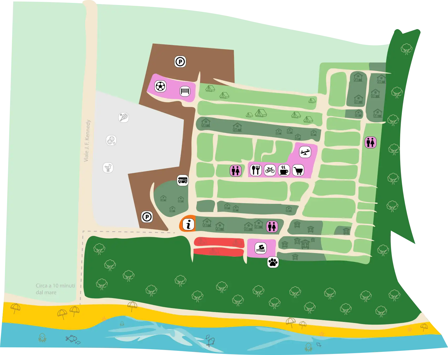 Mappa del campeggio
