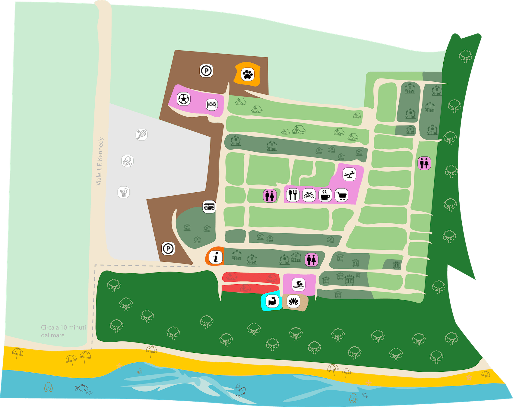 Mappa del campeggio